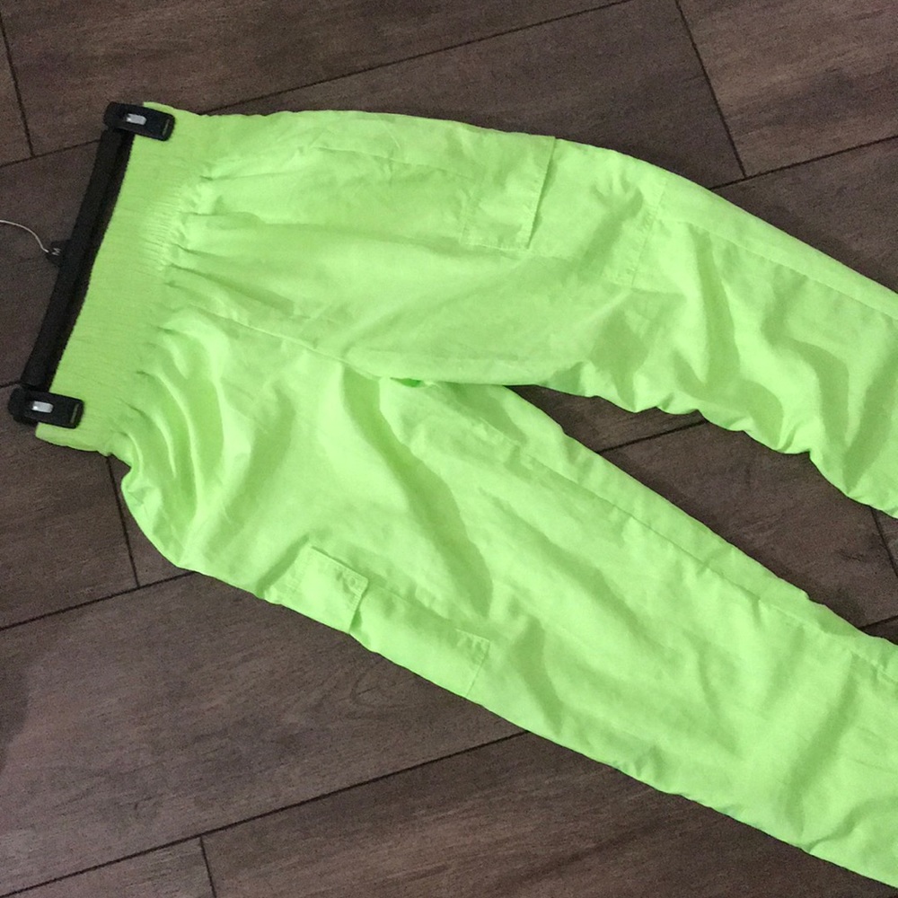 Neon green windbreakers